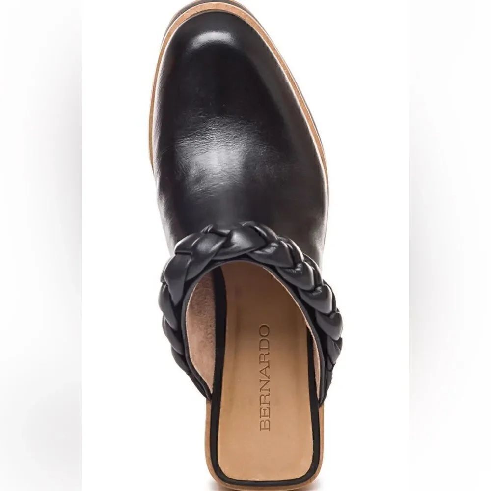 Bernardo footwear Women’s leather upper/ lining mule in black size 7,5, NIB - Picture 2 of 14